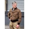BLOUSON TYPEA1 LAINE "COL CHALE" MARRON