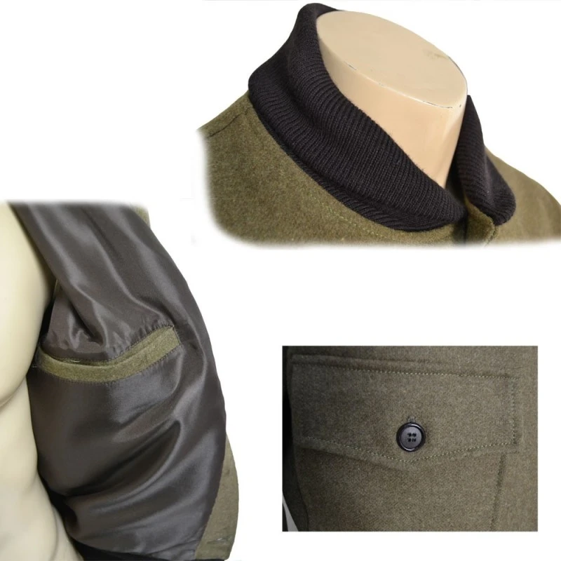 BLOUSON TYPEA1 LAINE "COL CHALE" MARRON 3 BLOUSON TYPEA1 LAINE "COL CHALE" MARRON – Image 3