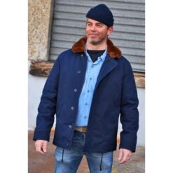 DECK JACKET N1 US NAVY BLEU -Fournitures Militaires deck jacket n1 us navy bleu 2