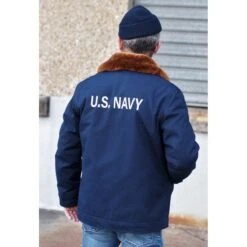 DECK JACKET N1 US NAVY BLEU -Fournitures Militaires deck jacket n1 us navy bleu 4