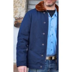 DECK JACKET N1 US NAVY BLEU -Fournitures Militaires deck jacket n1 us navy bleu 6