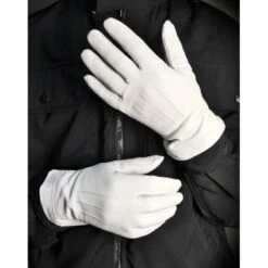 GANTS CUIR BLANC